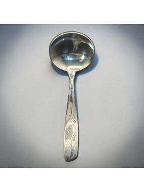Thor Stainless Steel USA Small Ladle Floral Handle Design Vintage Kitchenware
